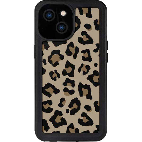 Leopard Print iPhone 15 Waterproof Case
